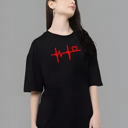Moda Rapido Women Graphic Printed Round Neck Cotton Oversized T-shirt-picture-25