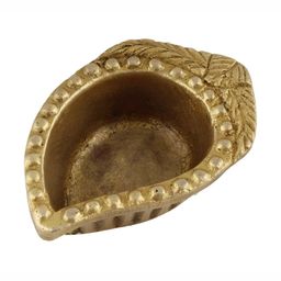 Indianshelf Textured Brass Pooja Diya-image-56