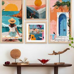 WALLLANE 4 Piece Multicolored Modern Wall Art-image-19