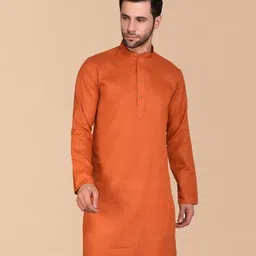 PulseIQ Selection Of 2 Band Collar Pure Cotton Straight Kurta-image-26
