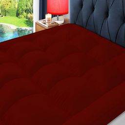 CHICERY Maroon Cotton Water Resistant Mattress Protector-image-67