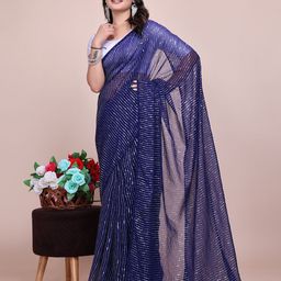 yourwish Embellished Sequinned Pure Georgette Saree-image-97