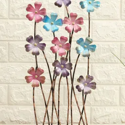 vedas Pink & Blue Textured Metal Curio Showpiece-image-11