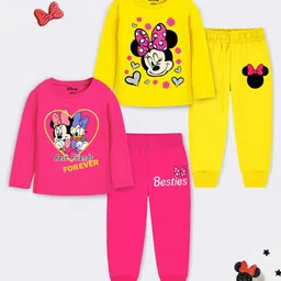 YK Disney Girls Printed Top with Pyjamas-picture-37