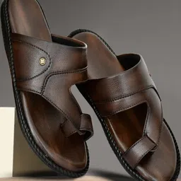 ZIRSQ Men Brown Synthetic Leather Sandals-picture-49