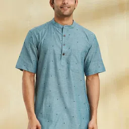Fabindia Abstract Printed Mandarin Collar Pure Cotton Straight Kurta-picture-12