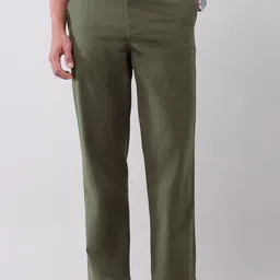 AD By Arvind Men Solid Straight Fit Trousers-image-50