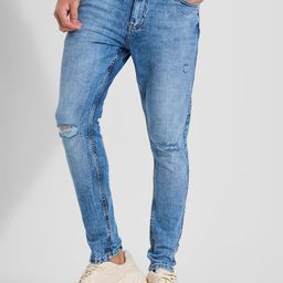Snitch Men Narrow Skinny Fit Mildly Distressed Light Fade Stretchable Jeans-image-45