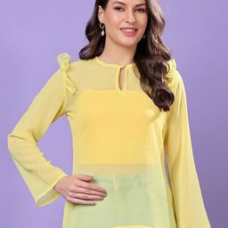 MINOS Women Keyhole Neck Bell Sleeve Tube Top-image-71