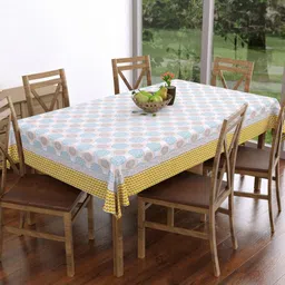 Myntra Elegant Homes Yellow Ethnic Motifs Cotton 6-Seater Table Cover-17