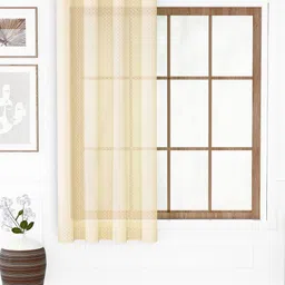 Story@home Cream-Coloured Sheer Window Curtain-image-96