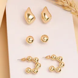 Bohey by KARATCART Contemporary Studs Earrings-24