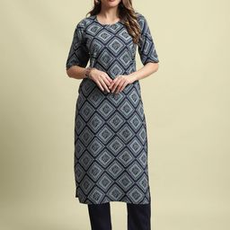 7Threads Women Ethnic Motifs Printed Sequinned Kurta-image-99