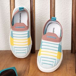 toothless Girls Woven Design Slip-On Sneakers Casual Shoes-image-61