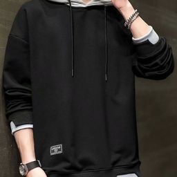 StyleCast x Revolte Men Colourblocked Hooded Sweatshirt-image-77