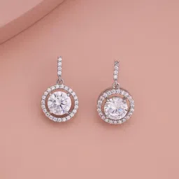 Kushal's Fashion Jewellery Gold-Plated Classic Zircon Studded Drop Earrings-45