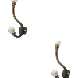 IndianShelf Green 2 Piece Ceramic Star Hooks for Wall Heavy Items Door Hangers for Clothes-image-74