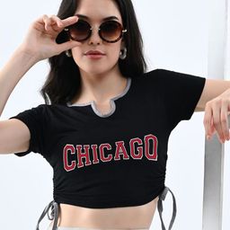 CLAFOUTIS Print Cotton Crop Top-image-15