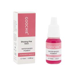 GOOCHIE Permanent makeup 10ml Water-Based Lip Pigment Tattoo Ink G523 Shocking Pink-picture-23