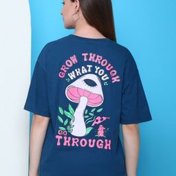 Metronaut Women Graphic Printed Round Neck Cotton Oversized T-shirt-image-60