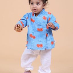 MAMA AND PEACHES Kids Printed Pure Cotton Kurta Set-image-51