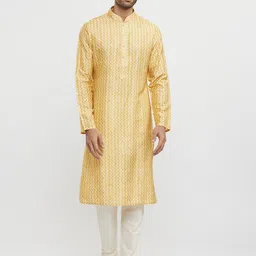 Twamev Men Embroidered Regular Mirror Work Kurta with Churidar-image-92
