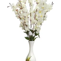 real pbr White & Green Cherry Blossom Bunch Artificial Flower-image-83