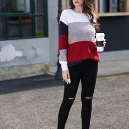 Oh Rare Women Colourblocked Pullover-image-49