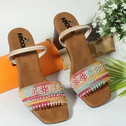 AROOM Women Solid Comfort Sandals-41