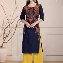 Moda Rapido Women Ethnic Motifs Printed Floral Crepe Kurta-image-49