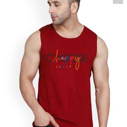 SLOWLORIS Pack Of 2 Printed Combed Cotton Gym Vests VSL26 CMB(CHS MAROON)(FRD BLACKGREY)-image-49