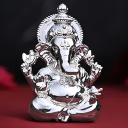 Artarium LLP Silver-Plated Ganesha Ji Religious Idol Showpiece-image-26