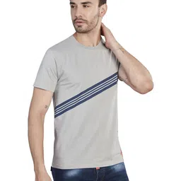 BE POSITIVE Men Striped Round Neck T-shirt-image-64