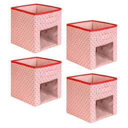 prettykrafts Pink & Red 4 Pieces Multi-Utility Organisers-1