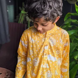 Tura Turi Boys Printed Pure Cotton Kurta Sets-picture-10