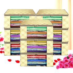 Kuber Industries Cream-Coloured Set of 6 Regular Drawer Organiser Organisers-10