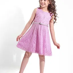 Hola Bonita Lace Fit & Flare Dress-image-84