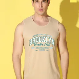 WOOSTRO Pack Of 2 Printed Super Combed Cotton Gym Vests VWS26(BKLN RUST)(BKLN YELLOW)-image-92