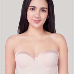 PLUMBURY Bandeau Bra Medium Coverage Underwired Lightly Padded-48