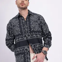 glitchez Ethnic Yet Modern Prints Relaxed Fit Casual Shirt-image-5