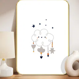 SAF White & Grey 1 Piece Wood Other Wall Paintings-13