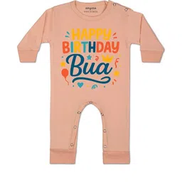 arvesa Happy Birthday Bua Printed Baby Rompers-picture-40