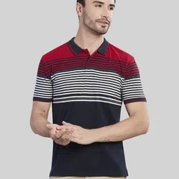 BE POSITIVE Men Striped Polo Collar T-shirt-image-52