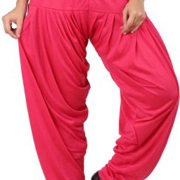Solid Cotton Viscose Blend Women Harem Pants-image-25