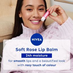 Nivea Set of 2 Soft Rose Caring Lip Balm - 4.8g each image 2