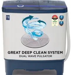 7 kg Semi Automatic Top Load Blue, White-14