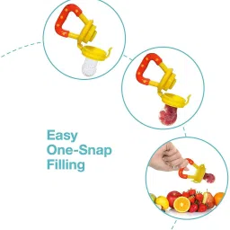 jsst Food/Fruit Nibbler with Extra Mesh, Soft Pacifier/Feeder BPA FREE PACK OF 2- PLASTIC image 3