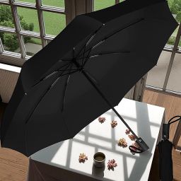 en,Women,Kids,Girls,Boys - 3 Fold with Auto Open and Close Umbrella (Black)_479 Umbrella-image-84