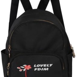 Small 15 L Backpack Love Bag for Girls and Women, Latest Traditional Printed Black School Bags-image-51
