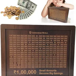 Wooden Money Saver Box Wooden Piggy Bank 100000 Money Bank Box Coin Bank Coin Bank-picture-32